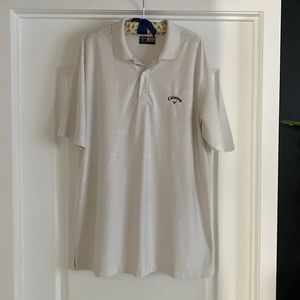Callaway Opti-dry Men’s Golfing Polo.  White, size XL-EG-TG